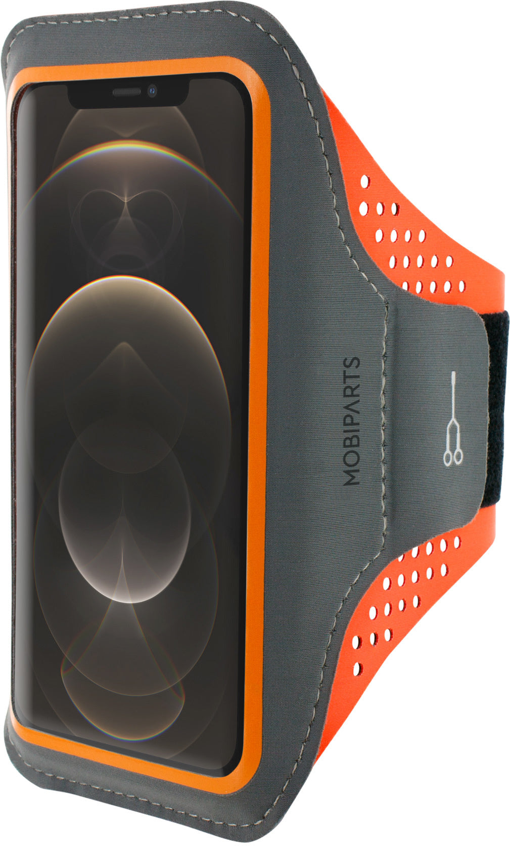 Mobiparts Comfort Fit Sport Armband Apple iPhone 12 Pro Max Neon Orange