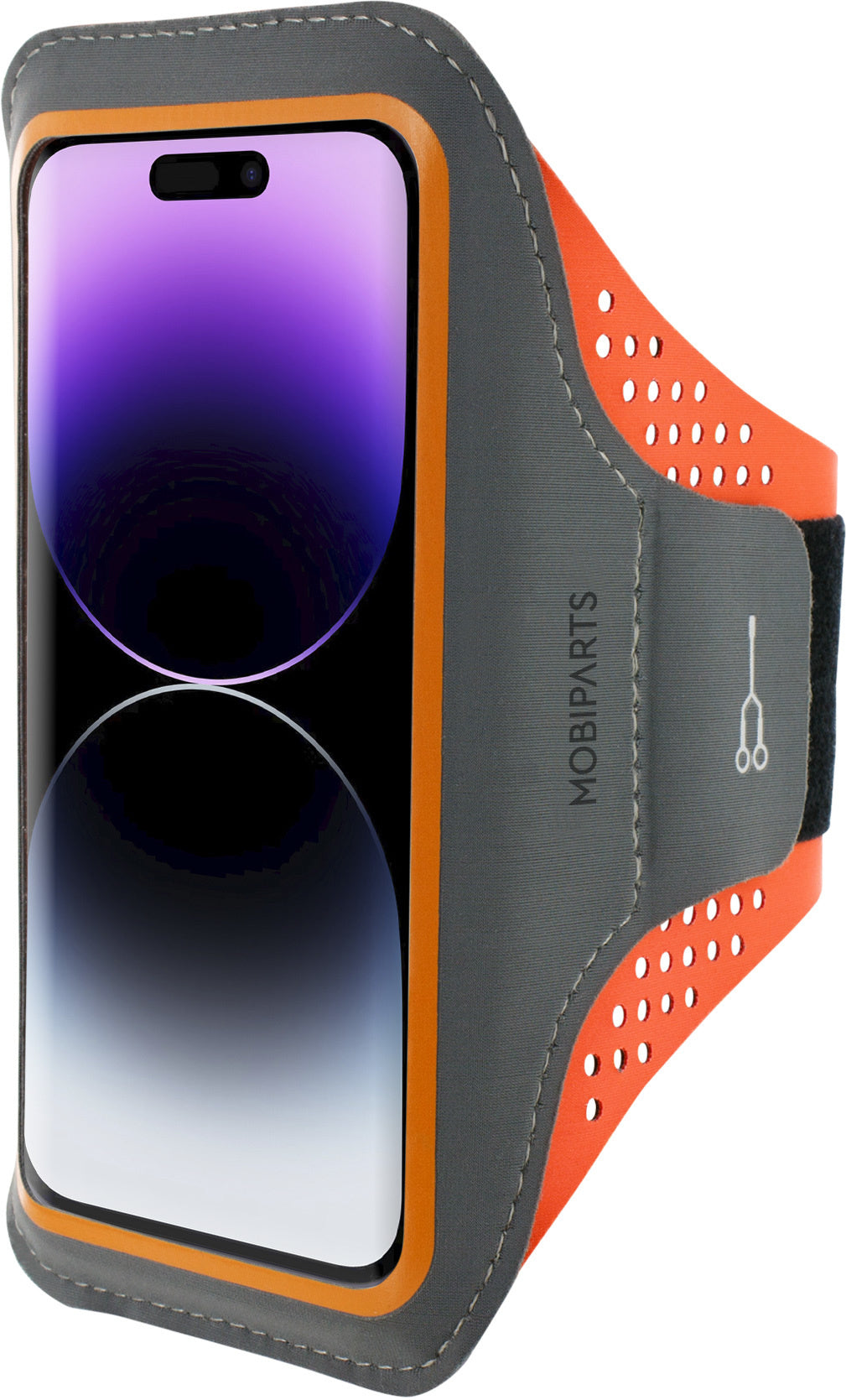 Mobiparts Comfort Fit Sport Armband Apple iPhone 14 Pro Neon Orange