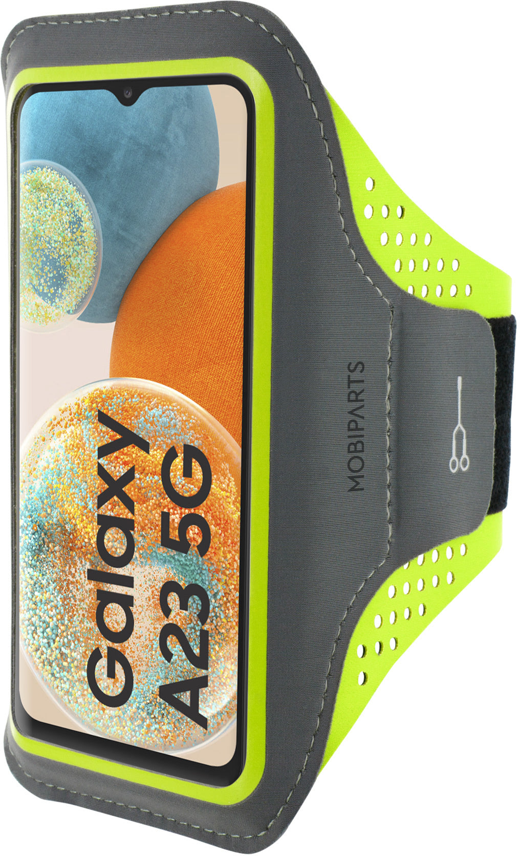 Mobiparts Comfort Fit Sport Armband Samsung Galaxy A23 5G (2022) Neon Green