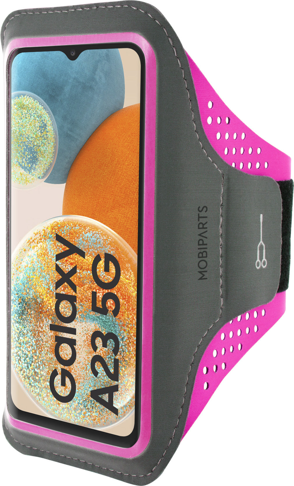 Mobiparts Comfort Fit Sport Armband Samsung Galaxy A23 5G (2022) Neon Pink