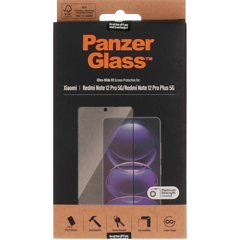 PanzerGlass Xiaomi Redmi Note 12 Pro 5G/Redmi Note 12 Pro Plus 5G Ultra-Wide Fit