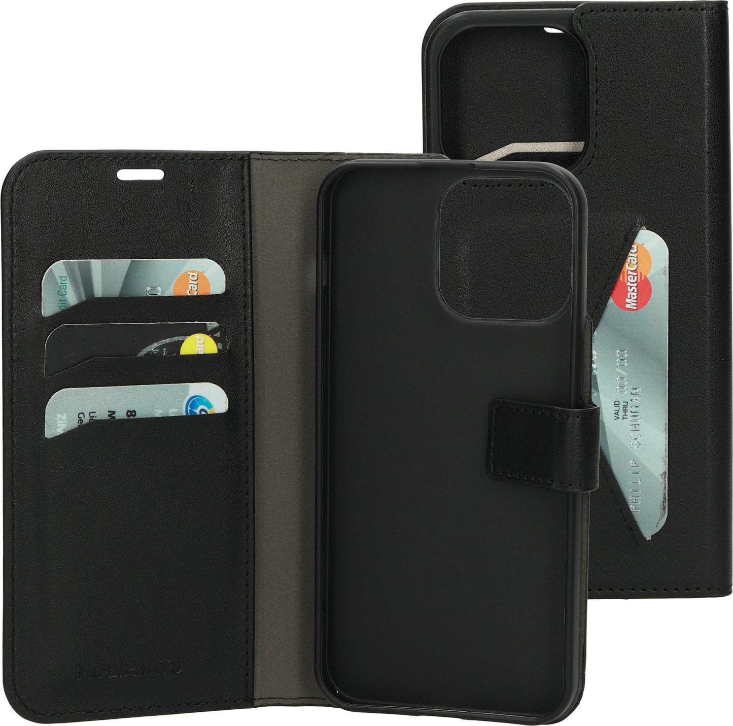Mobiparts Classic Wallet Case Apple iPhone 15 Pro Max Black