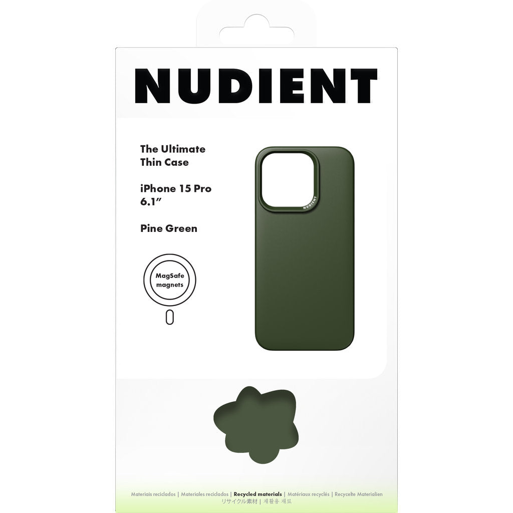 Nudient Thin Precise Case Apple iPhone 15 V3 Pine Green - MS