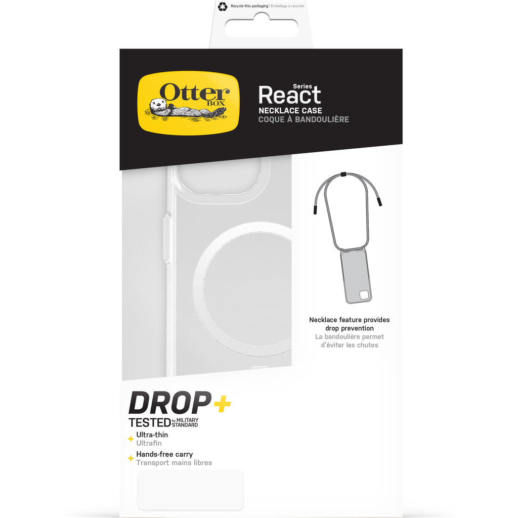 OtterBox React Necklace MagSafe Case Apple iPhone 15 Clear