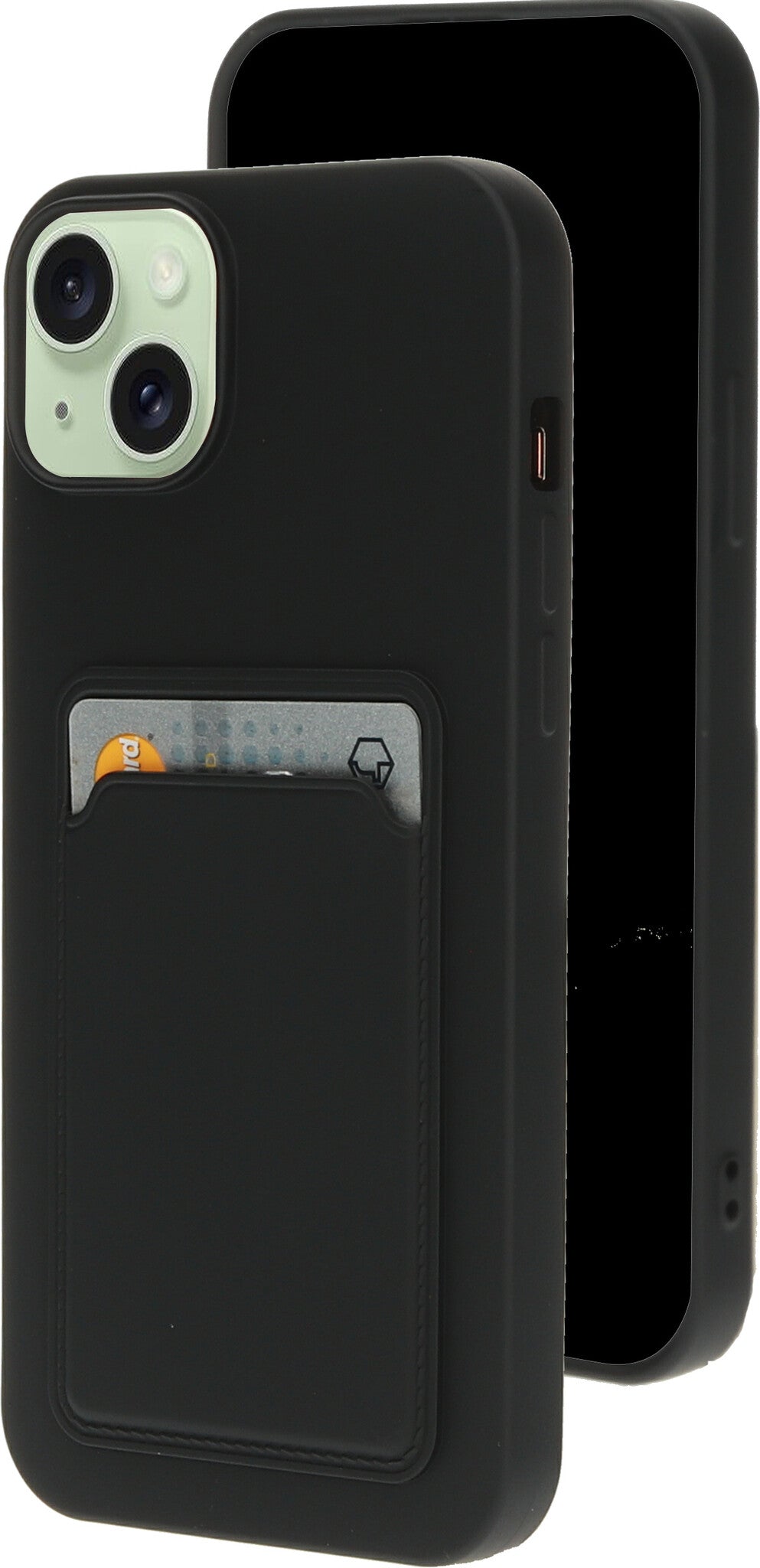 Mobiparts Classic TPU Case with Cardholder Apple iPhone 15 Plus Matt Black