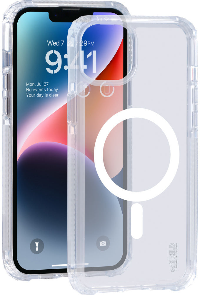 SoSkild Apple iPhone 15 Plus Defend Case Magnetic Ring Transparent