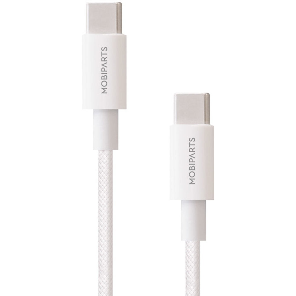 Mobiparts USB-C to USB-C Woven Cable 2A 1m White