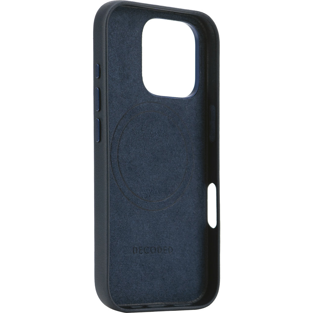 Decoded Leather Backcover Apple iPhone 16 Pro Navy