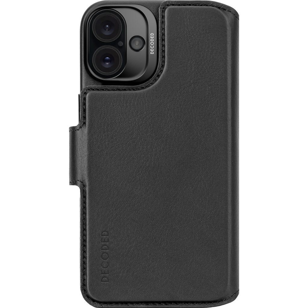 Decoded Leather Detachable Wallet Apple iPhone 16 Plus Black
