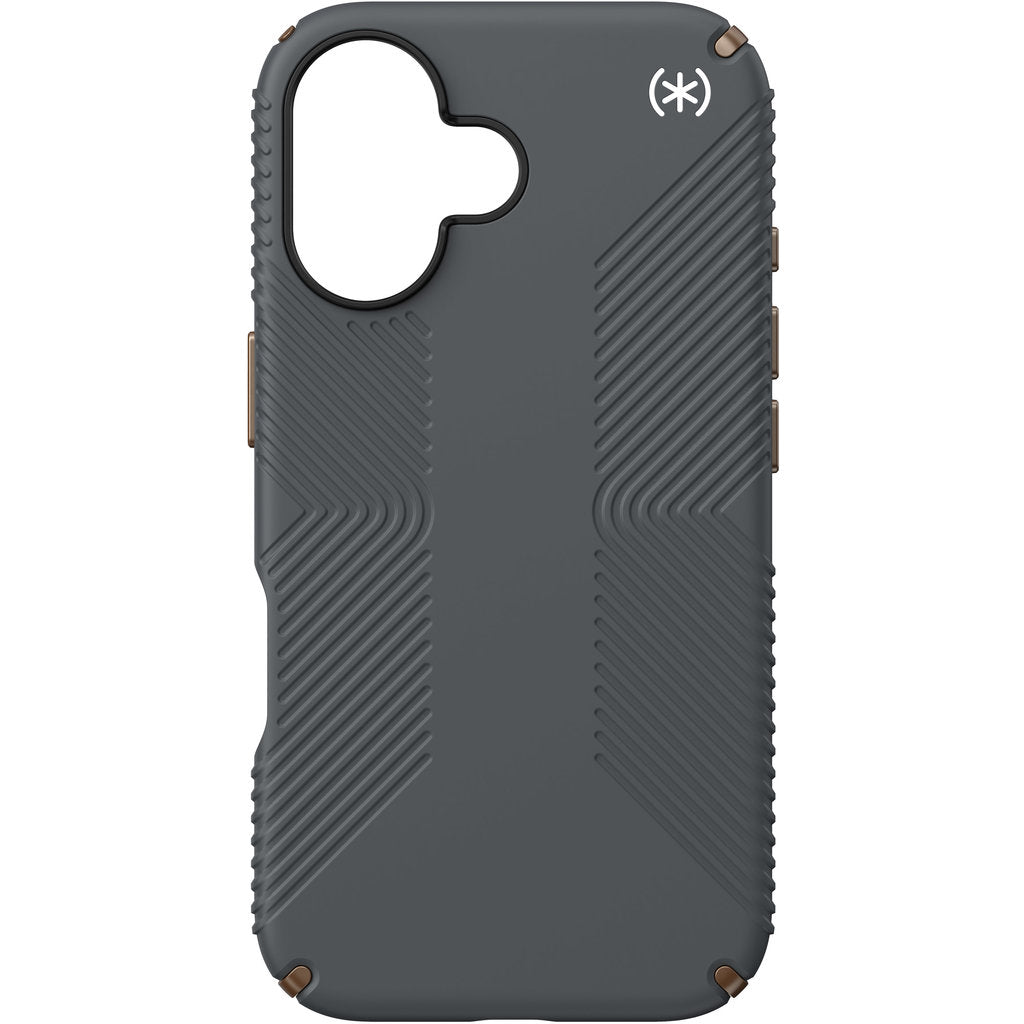 Speck Presidio2 Grip Apple iPhone 16 Charcoal Grey - with Microban
