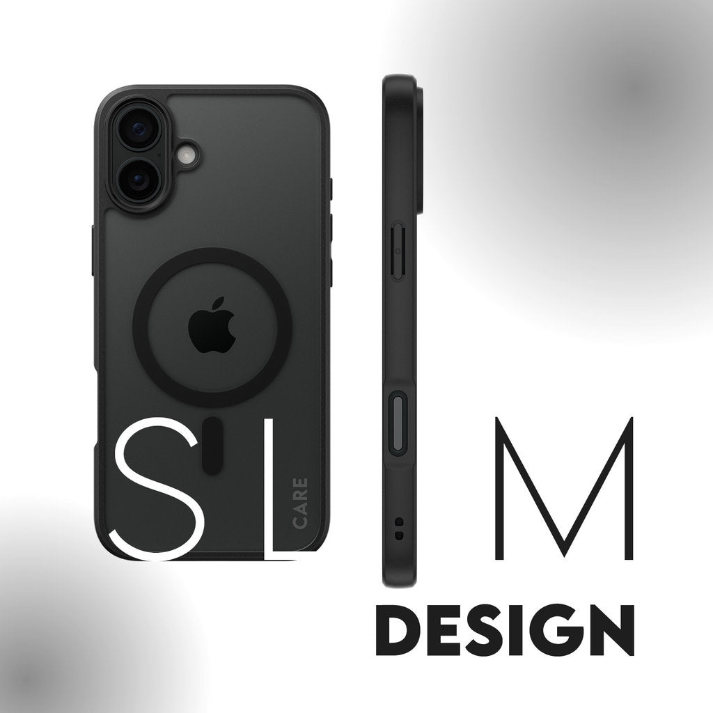 CARE by PanzerGlass Flagship Case Transparent Urban Combat w. Black Frame & MagSafe iPhone 16 Plus