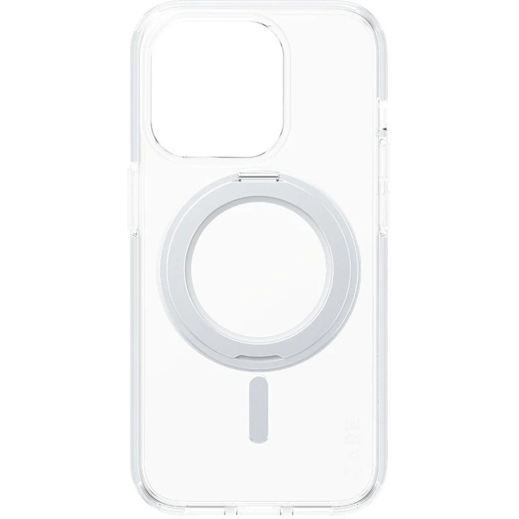 CARE by PanzerGlass Feature Case Transparent w. Silver Kickstand & MagSafe iPhone15 Pro