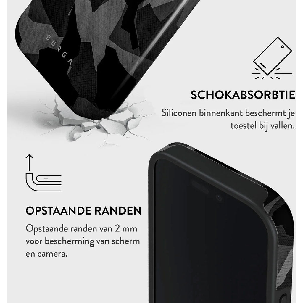 Burga Tough Case Apple iPhone 16e - Night Black Camo