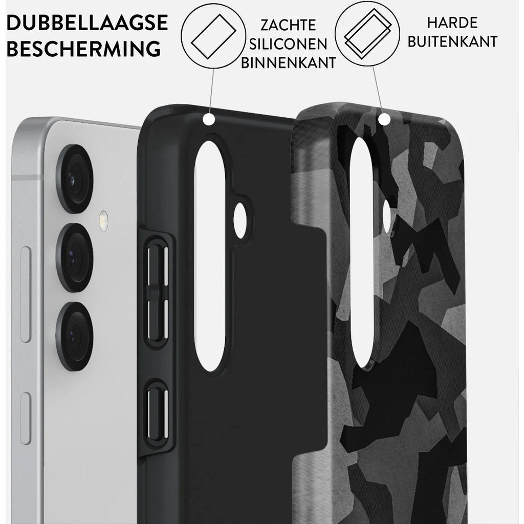 Burga Tough Case Apple iPhone 16e - Night Black Camo