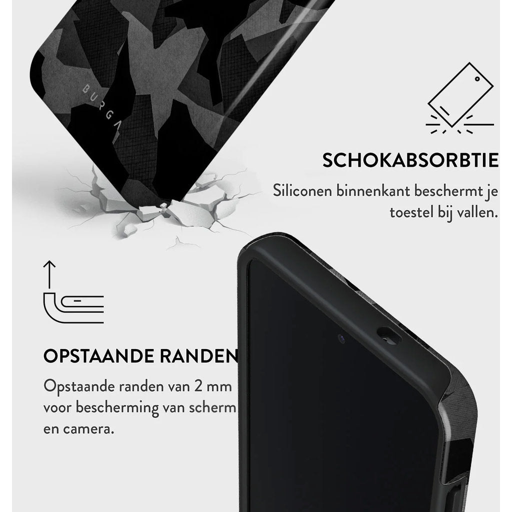 Burga Tough Case Apple iPhone 16e - Night Black Camo