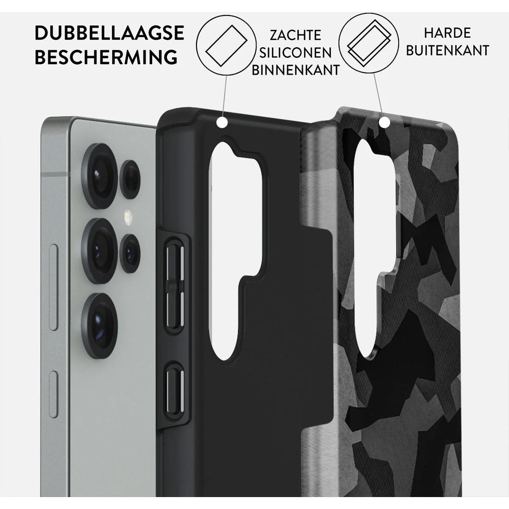 Burga Tough Case Apple iPhone 16e - Night Black Camo
