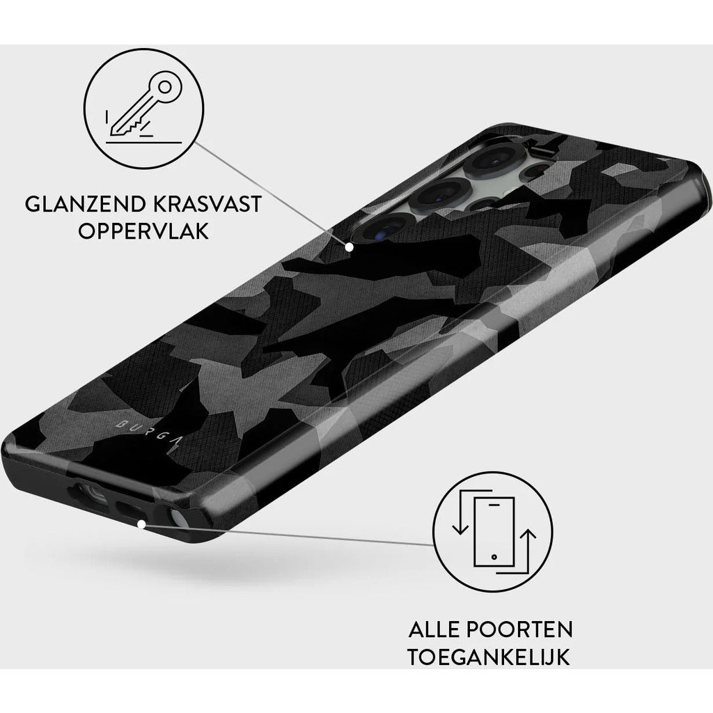 Burga Tough Case Apple iPhone 16e - Night Black Camo
