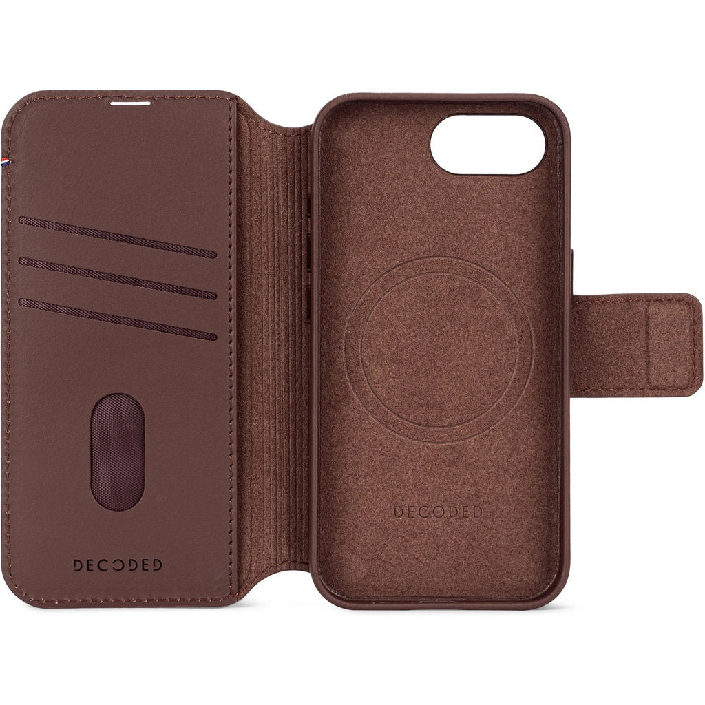 Decoded Leather Detachable Wallet Apple iPhone 16e Chocolate Brown