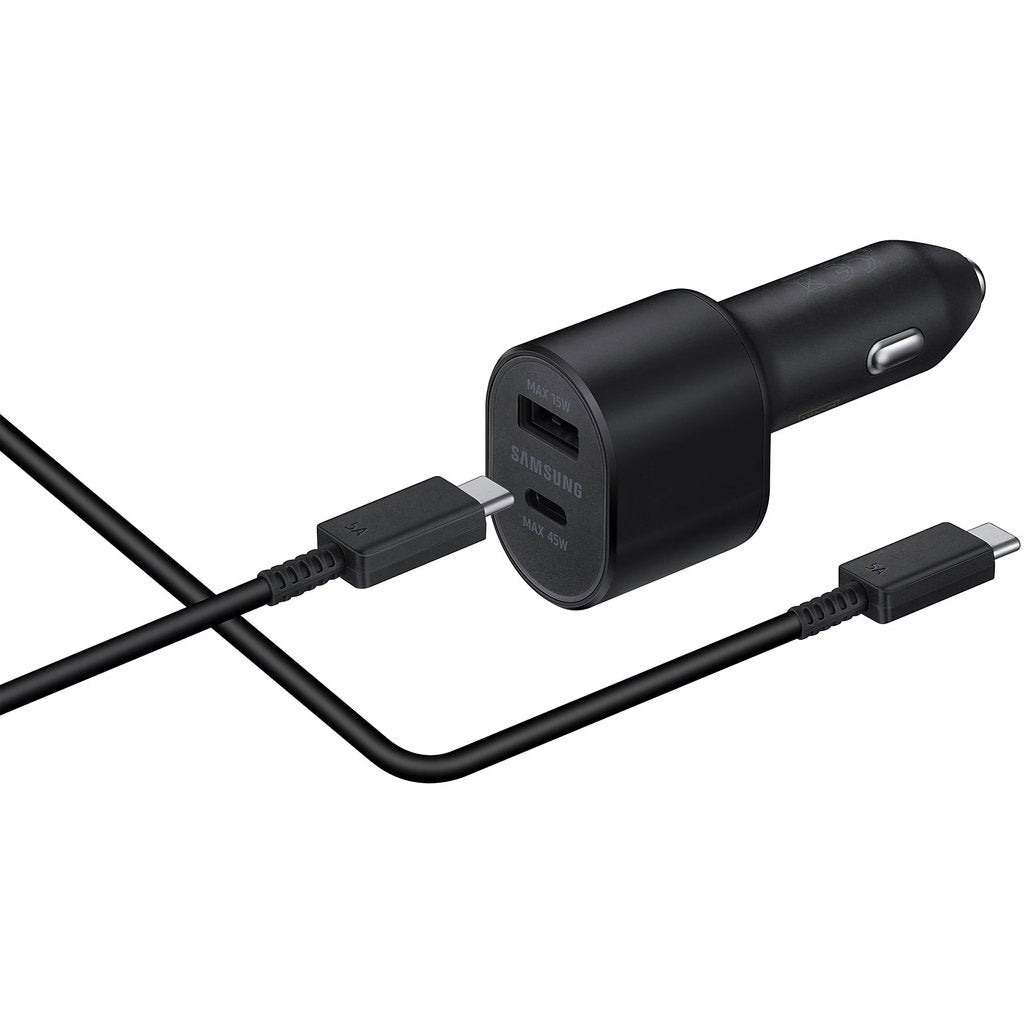 Samsung Dual Port Car Charger 45W/15W incl USB-C to USB-C cable