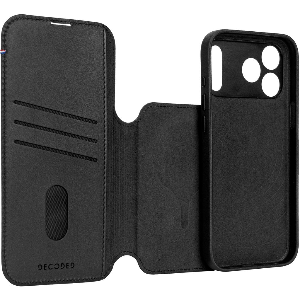 Decoded Leather Detachable Wallet Apple iPhone 17 Pro Black