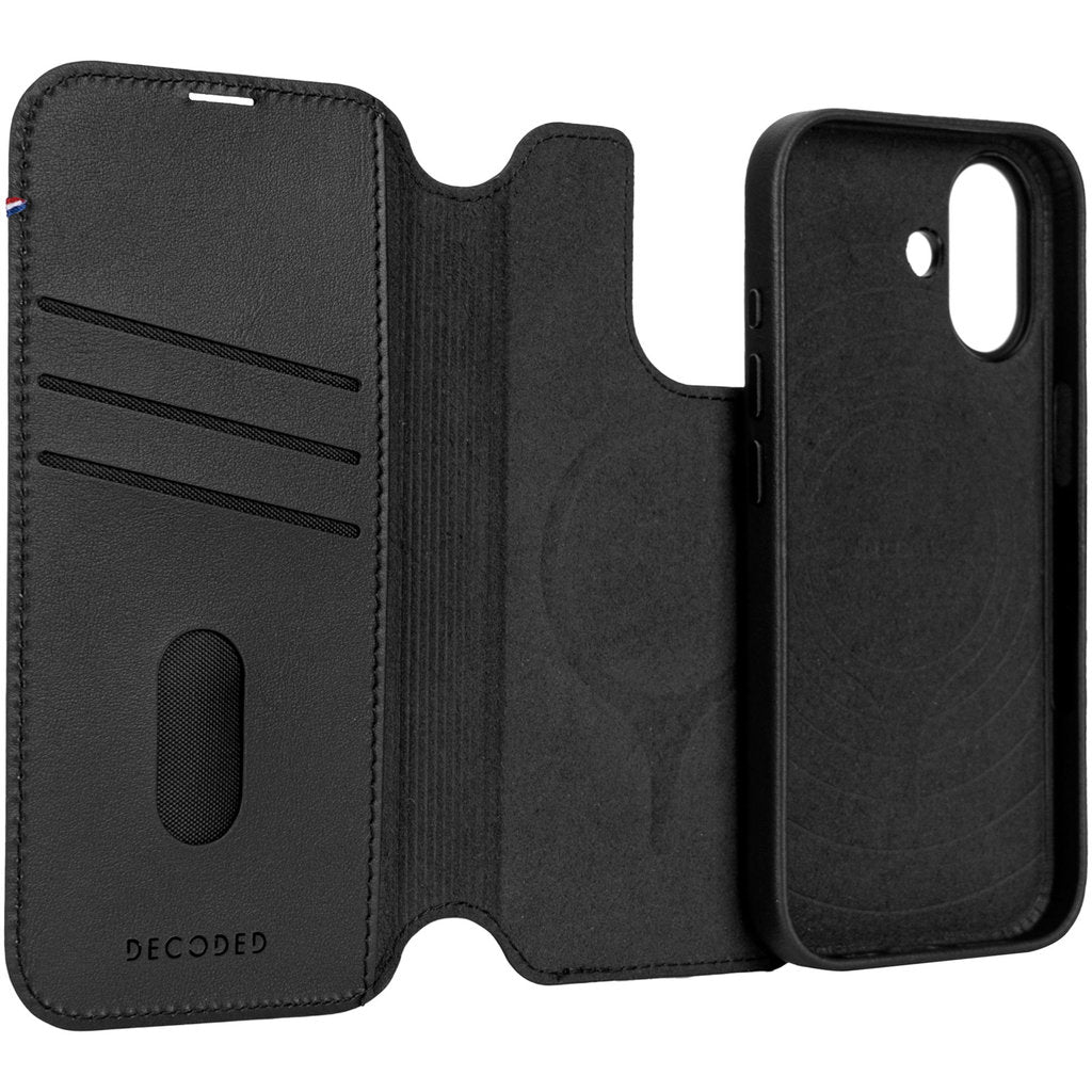 Decoded Leather Detachable Wallet Apple iPhone 17 Black