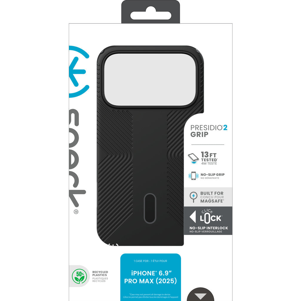 Speck Presidio2 Grip + ClickLock Apple iPhone 17 Pro Max Black - with Microban
