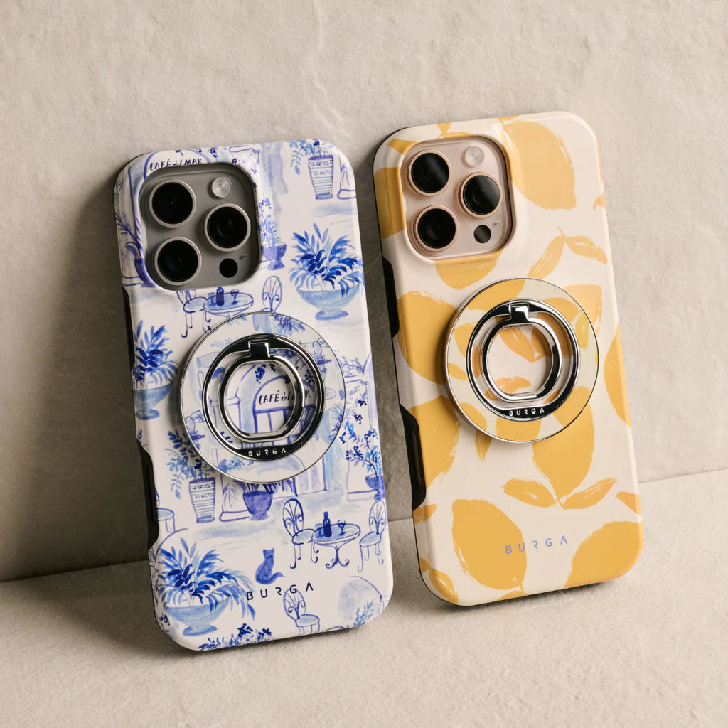 Burga MagSafe Ring Holder Silver - Lemon Tart