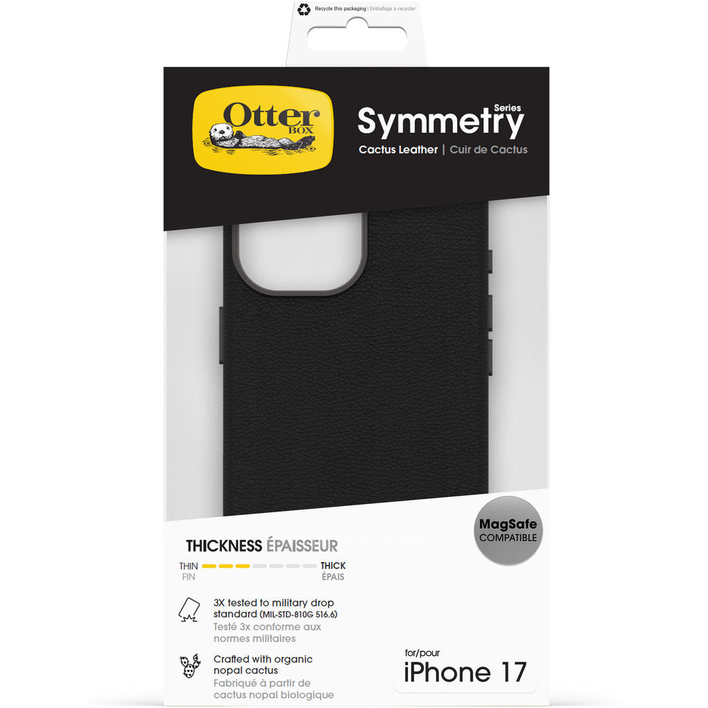 OtterBox Symmetry Cactus Leather Camera Control Case Apple iPhone 17 Black