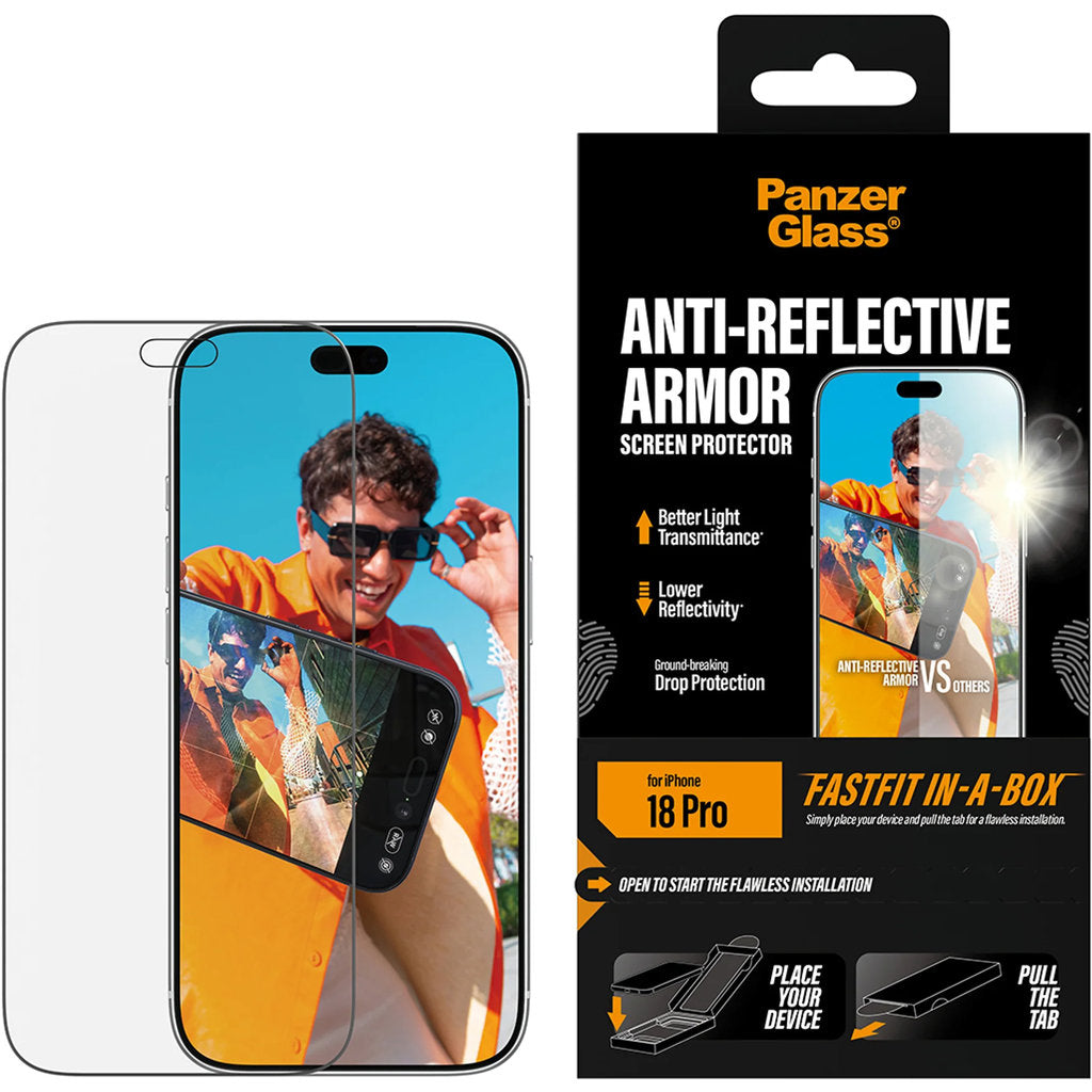 PanzerGlass Anti-reflective Armor Screen Protector iPhone 18 Pro w. FASTFIT IN-A-BOX – foto 2