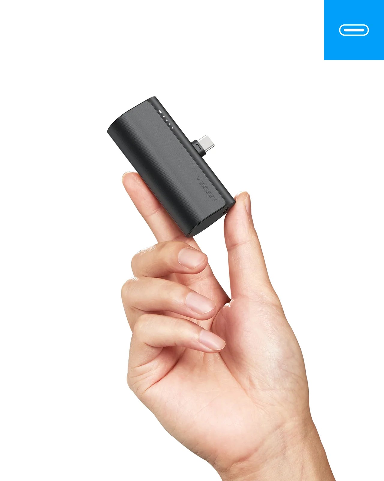 Veger PlugOn C Powerbank met Ingebouwde Connector
