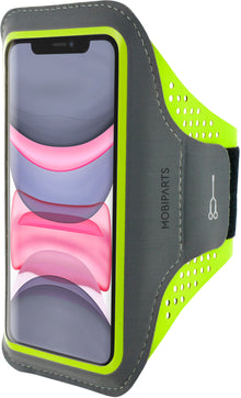 Mobiparts Comfort Fit Sport Armband Apple iPhone 11 Neon Green