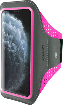 Mobiparts Comfort Fit Sport Armband Apple iPhone 11 Pro Max Neon Pink
