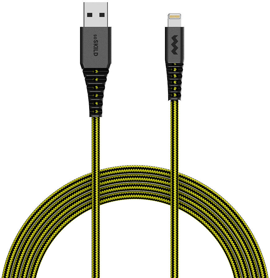 SoSkild Charging Cable Ultimate USB-A to Lightning 1.5m Black/Yellow