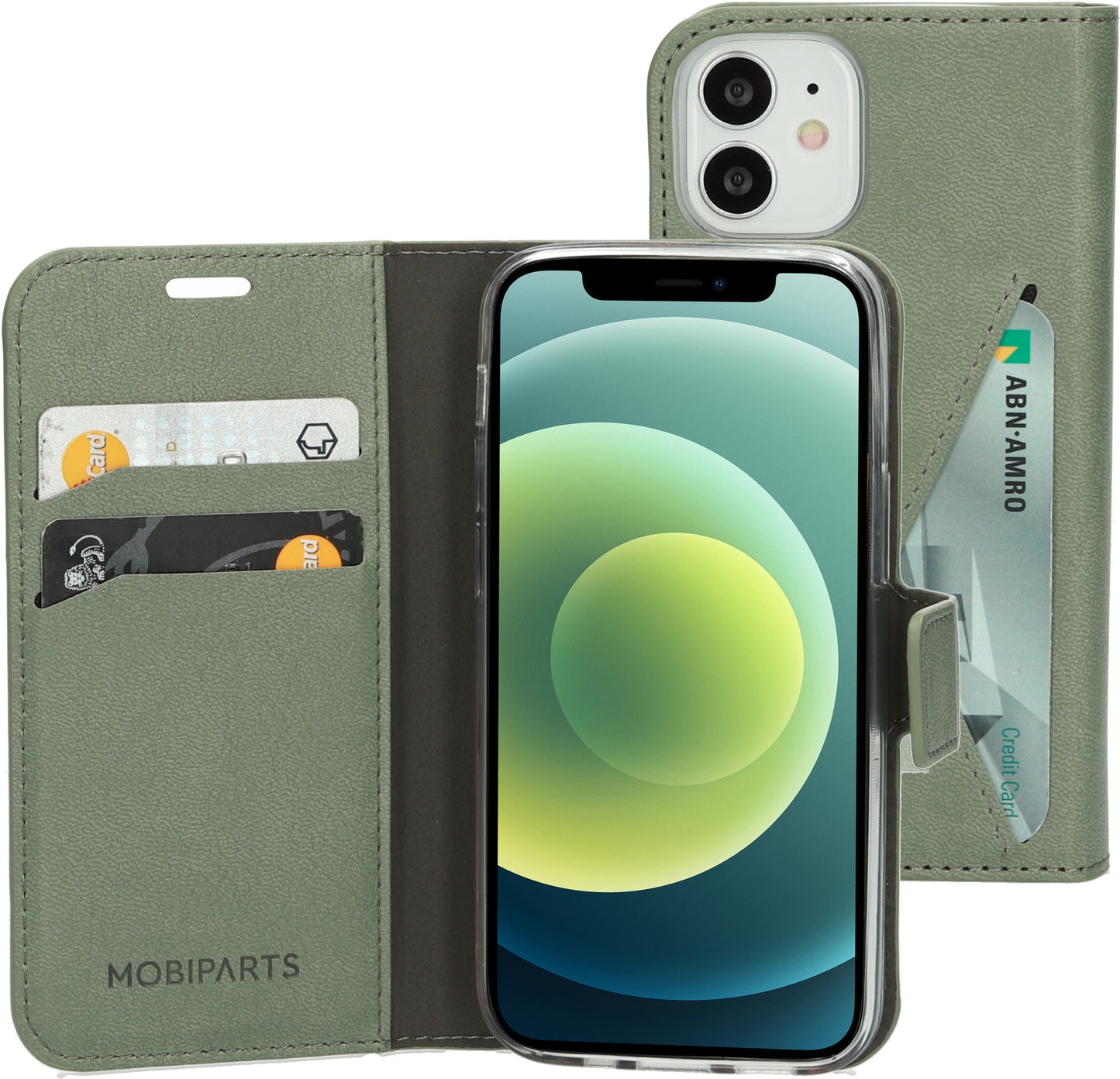 Mobiparts Classic Wallet Case Apple iPhone 12 Mini Stone Green