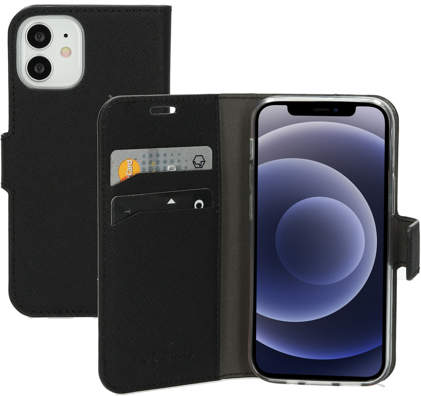Mobiparts Saffiano Wallet Case Apple iPhone 12 Mini Black
