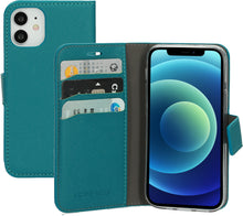 Mobiparts Saffiano Wallet Case Apple iPhone 12 Mini Turquoise