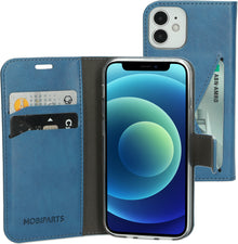 Mobiparts Classic Wallet Case Apple iPhone 12 Mini Steel Blue