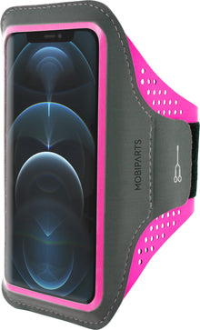 Mobiparts Comfort Fit Sport Armband Apple iPhone 12 Pro Max Neon Pink