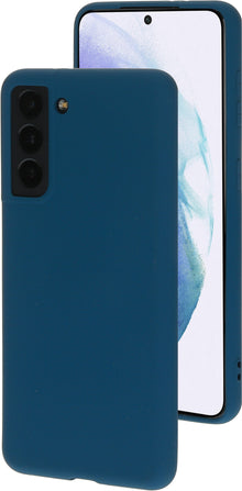 Mobiparts Silicone Cover Samsung Galaxy S21 Blueberry Blue