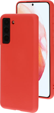 Mobiparts Silicone Cover Samsung Galaxy S21 Scarlet Red
