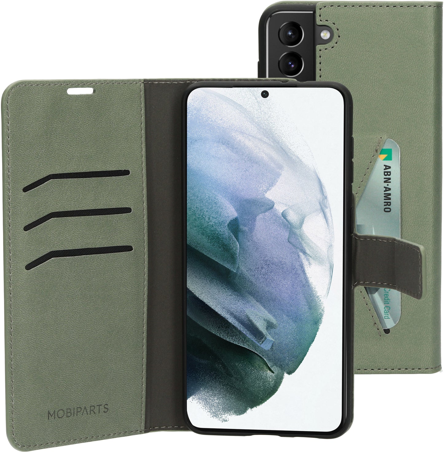 Mobiparts Classic Wallet Case Samsung Galaxy S21 Plus Stone Green