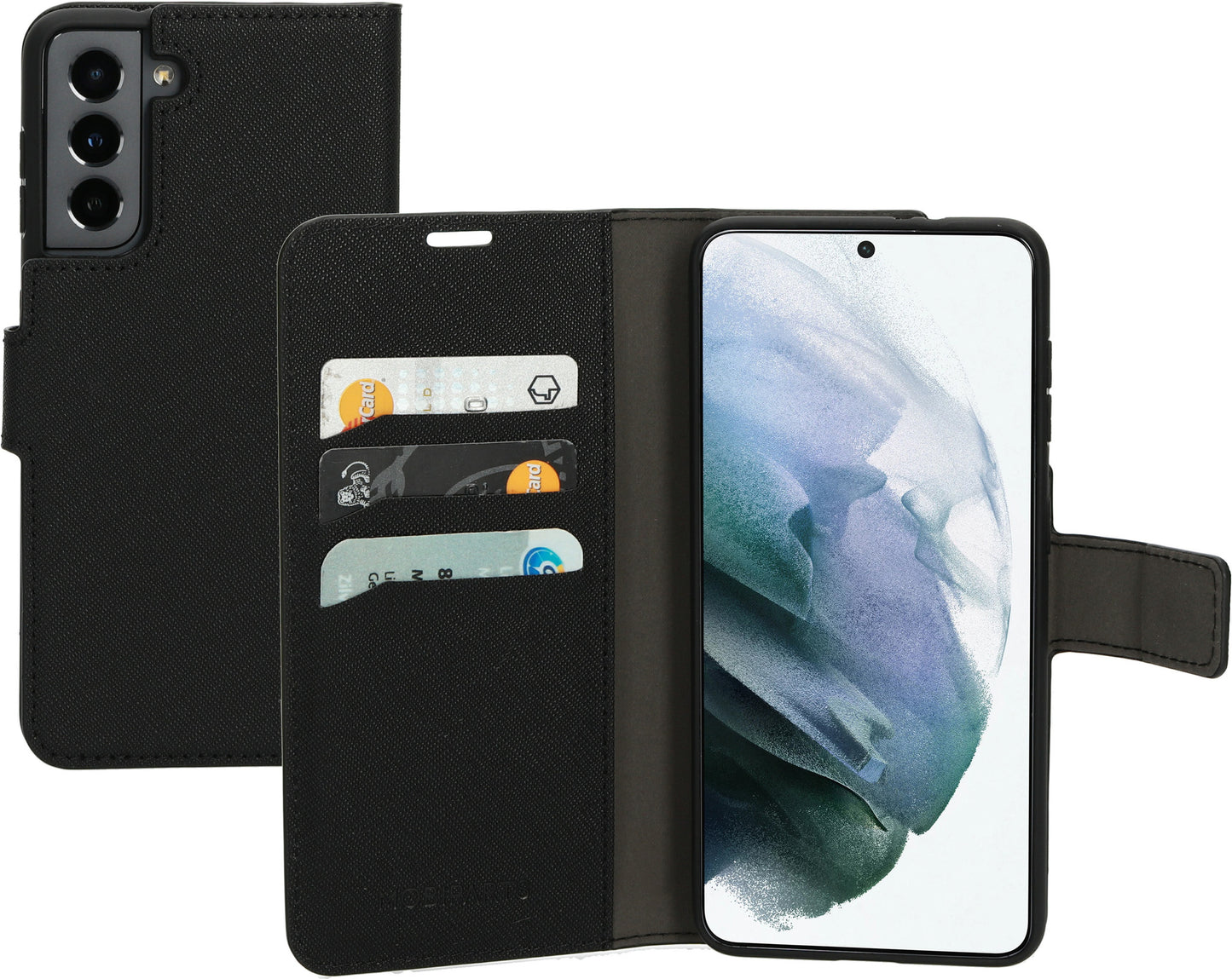 Mobiparts Saffiano Wallet Case Samsung Galaxy S21 Black
