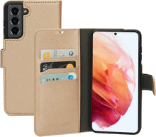 Mobiparts Saffiano Wallet Case Samsung Galaxy S21 Copper