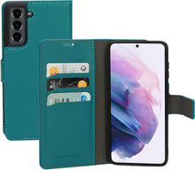 Mobiparts Saffiano Wallet Case Samsung Galaxy S21 Turquoise