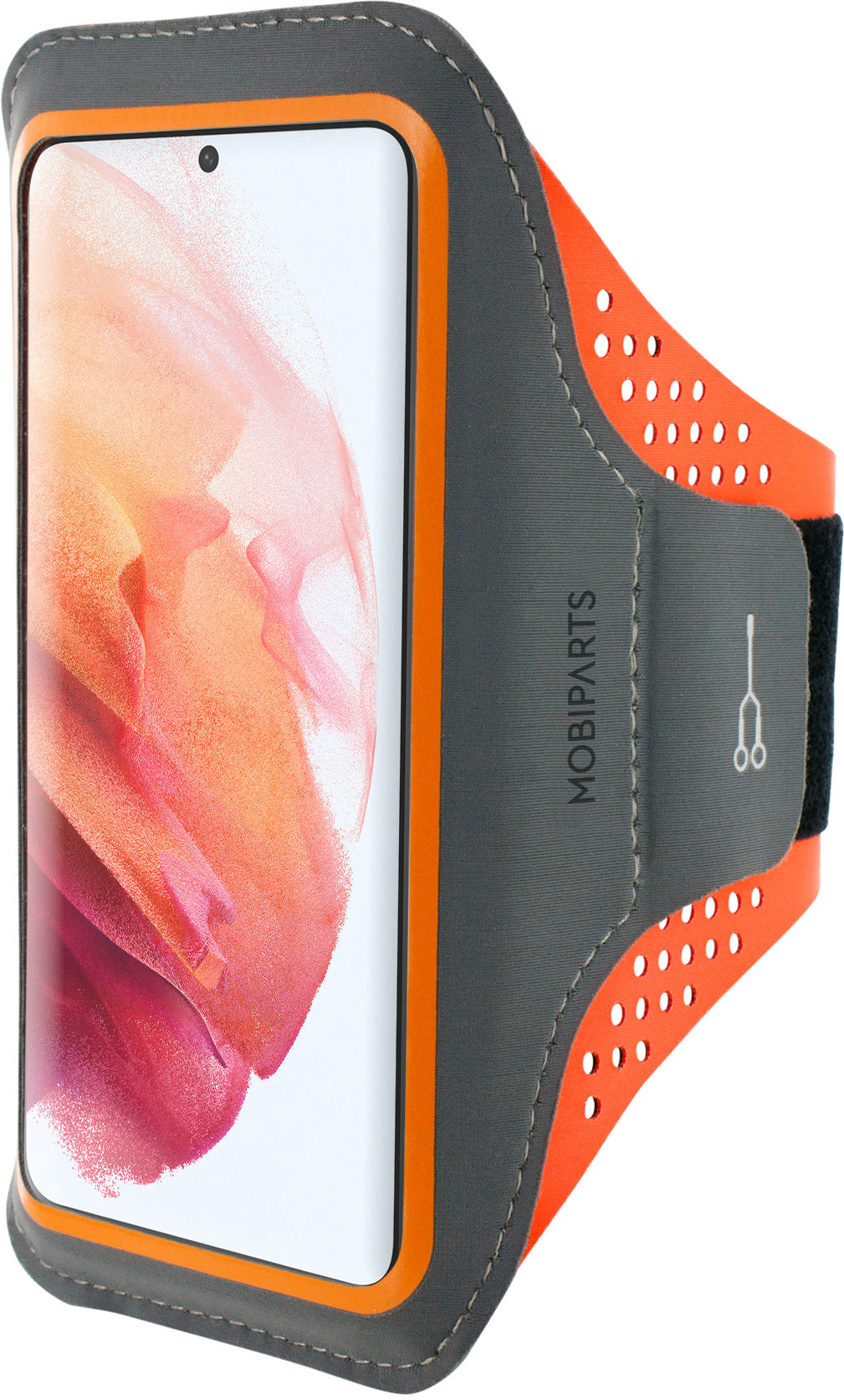 Mobiparts Comfort Fit Sport Armband Samsung Galaxy S21 Neon Orange