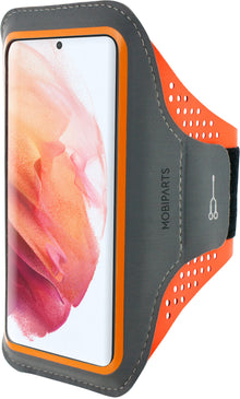Mobiparts Comfort Fit Sport Armband Samsung Galaxy S21 Neon Orange