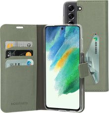 Mobiparts Classic Wallet Case Samsung Galaxy S21 FE (2022) Stone Green