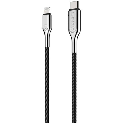 Cygnett Armoured Braided Lightning to USB-C Cable 10cm Black