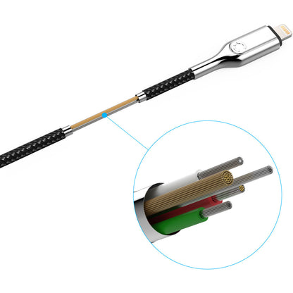 Cygnett Armoured Braided Lightning to USB-C Cable 10cm Black