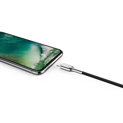 Cygnett Armoured Braided Lightning to USB-C Cable 10cm Black